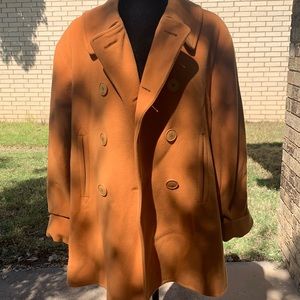Mustard color pea coat